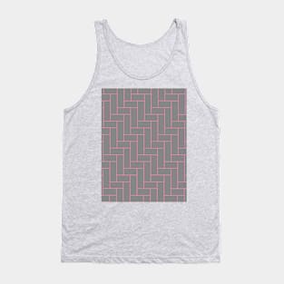 Geometric Tiles in Grey and Pink Tank Top